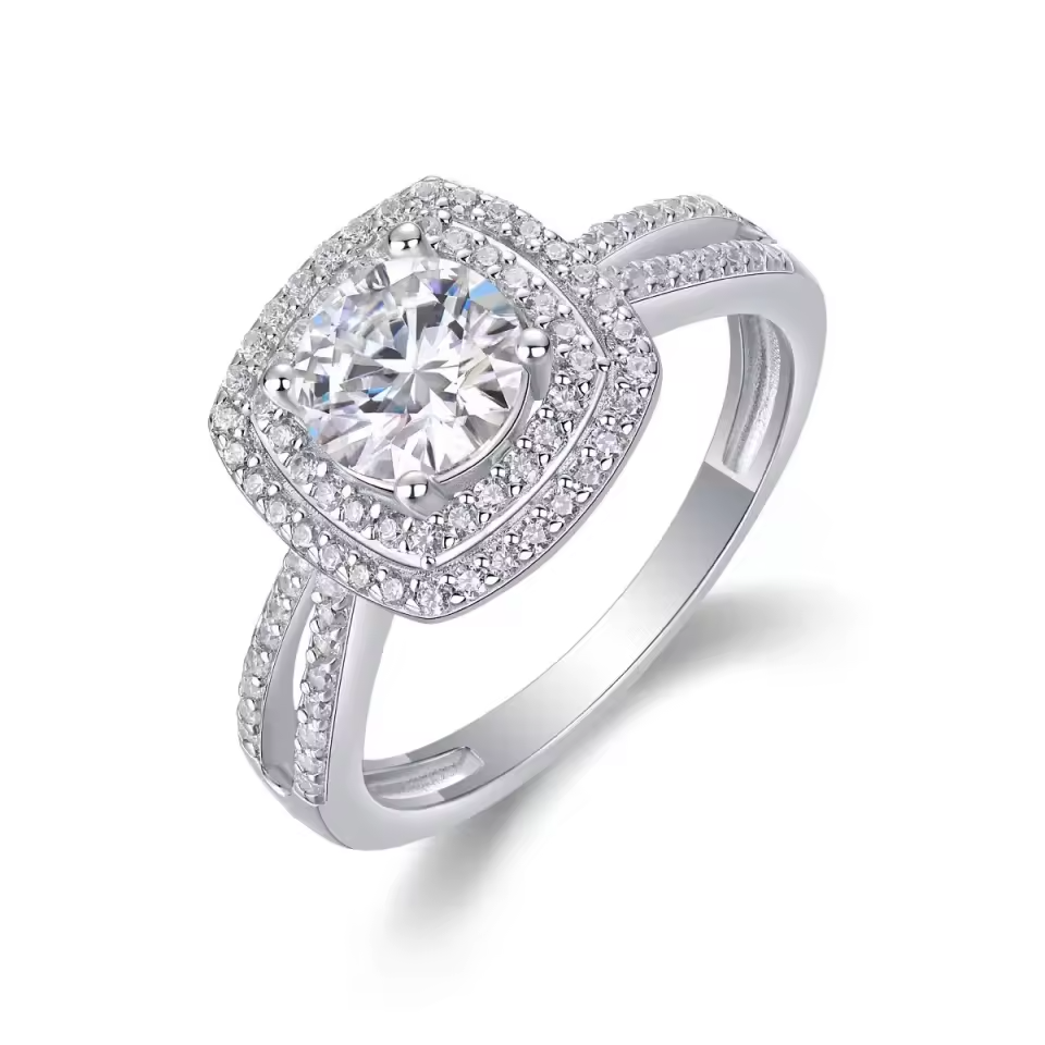 Royal Embrace Cushion-Halo Bridal Set