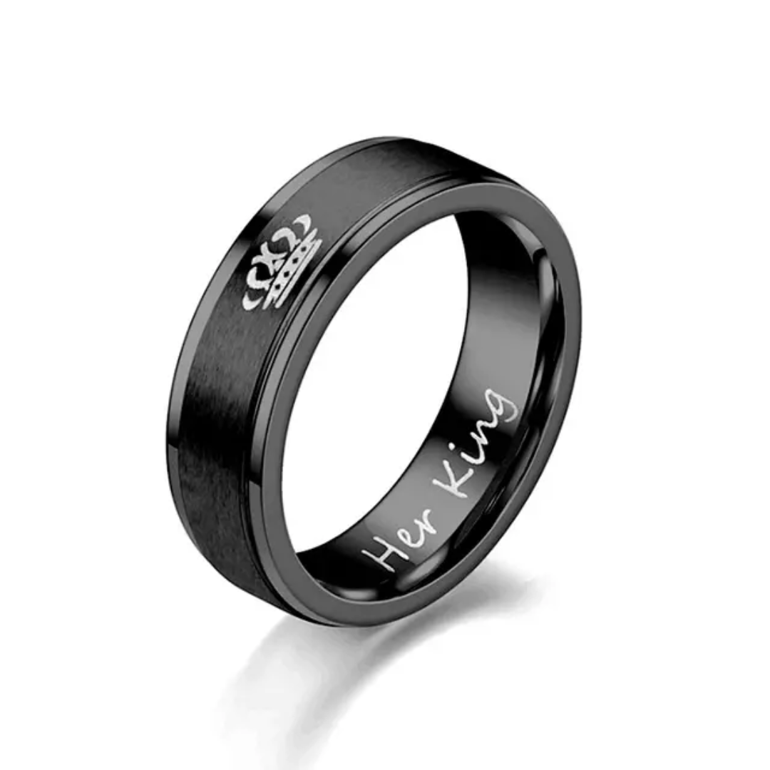 Her King Black Titanium Band