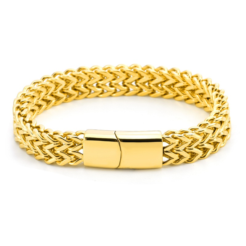 Double-Row Woven Chain Bracelet g