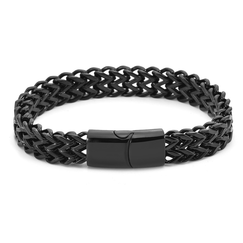 Double-Row Woven Chain Bracelet o