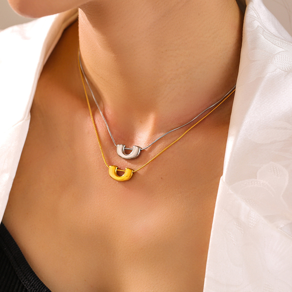 Equestrian Arc Pendant Necklace